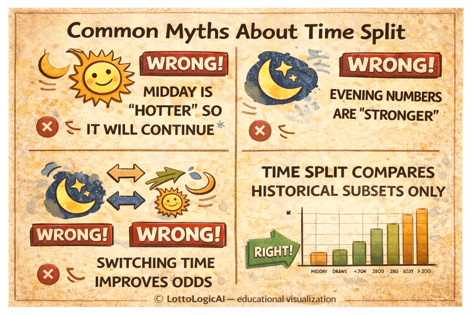 Common myths about lottery time split